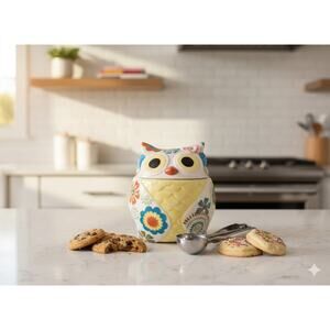 Pier 1 Imports Hand-Painted Owl Cookie Jar – Retired & Collectible
